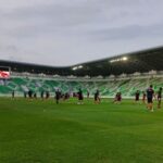 latihan perdana di Stadion Utama Sumatera Utara
